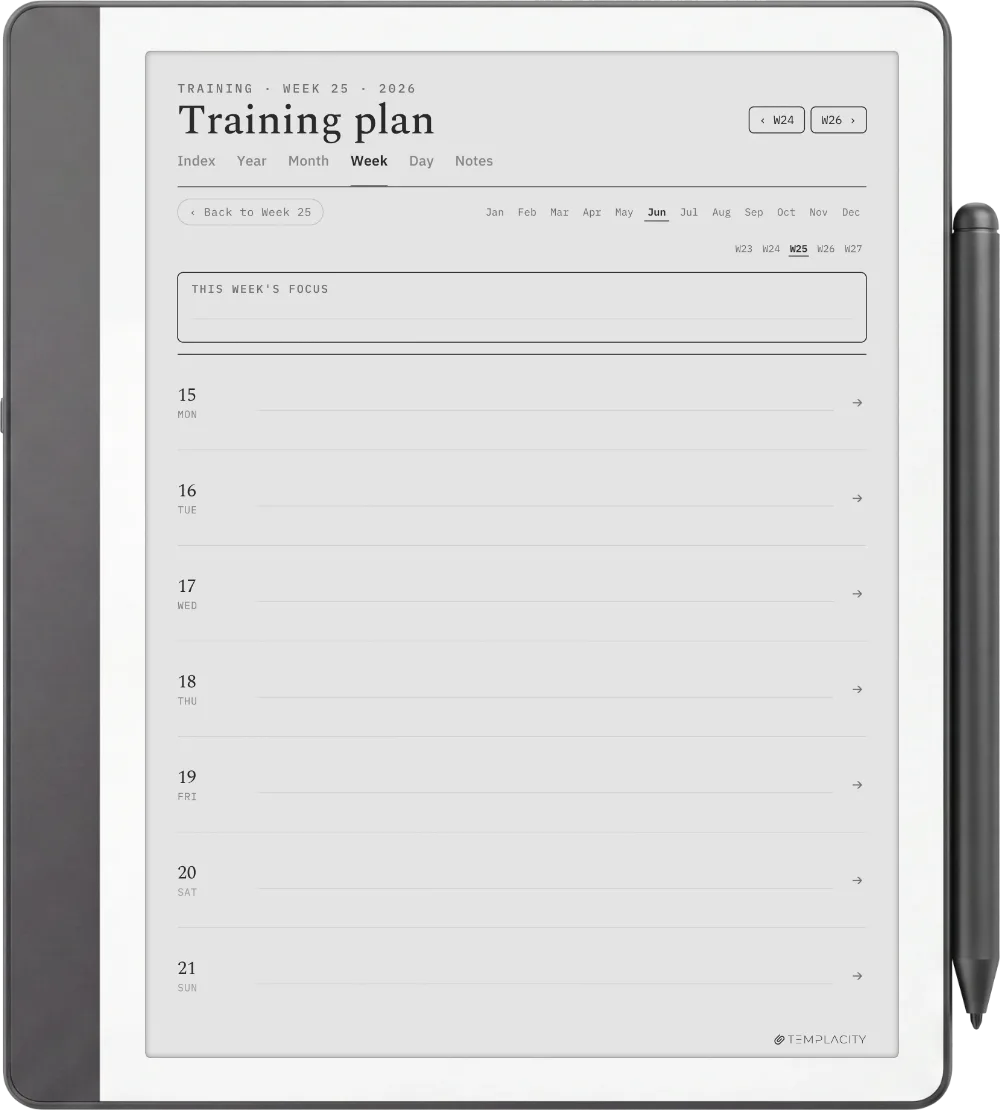 The Planner · Workout Kindle Scribe page 2