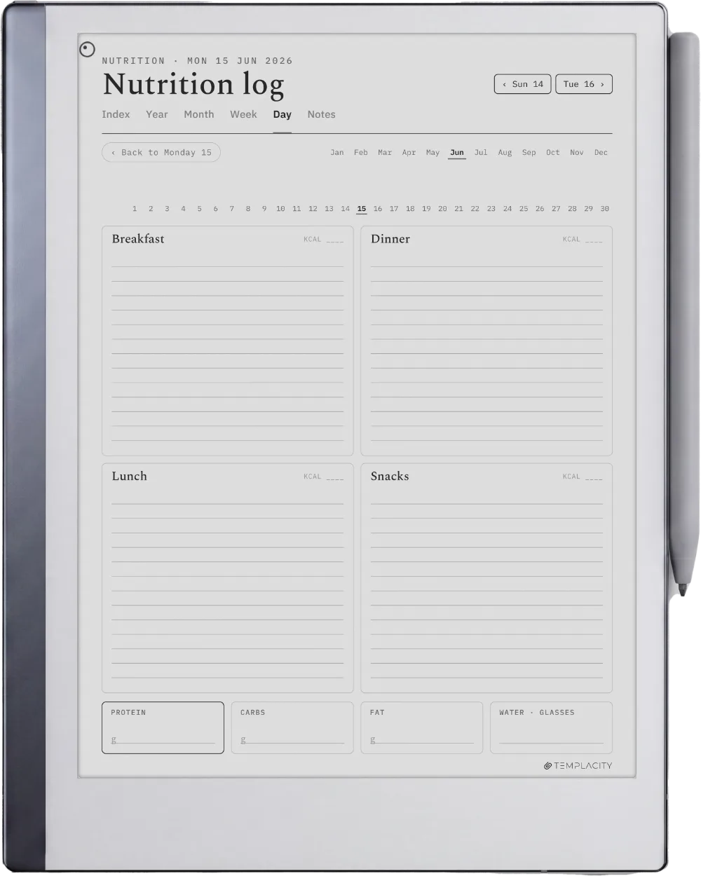 The Planner · Workout reMarkable 2 page 3