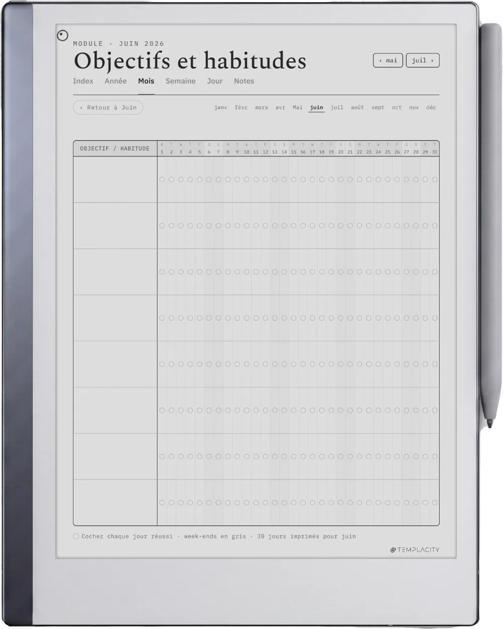 The Planner · Entraînement reMarkable 2 page 5