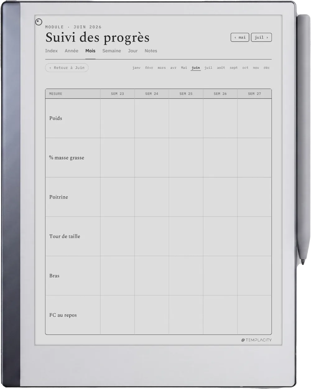 The Planner · Entraînement reMarkable 2 page 4