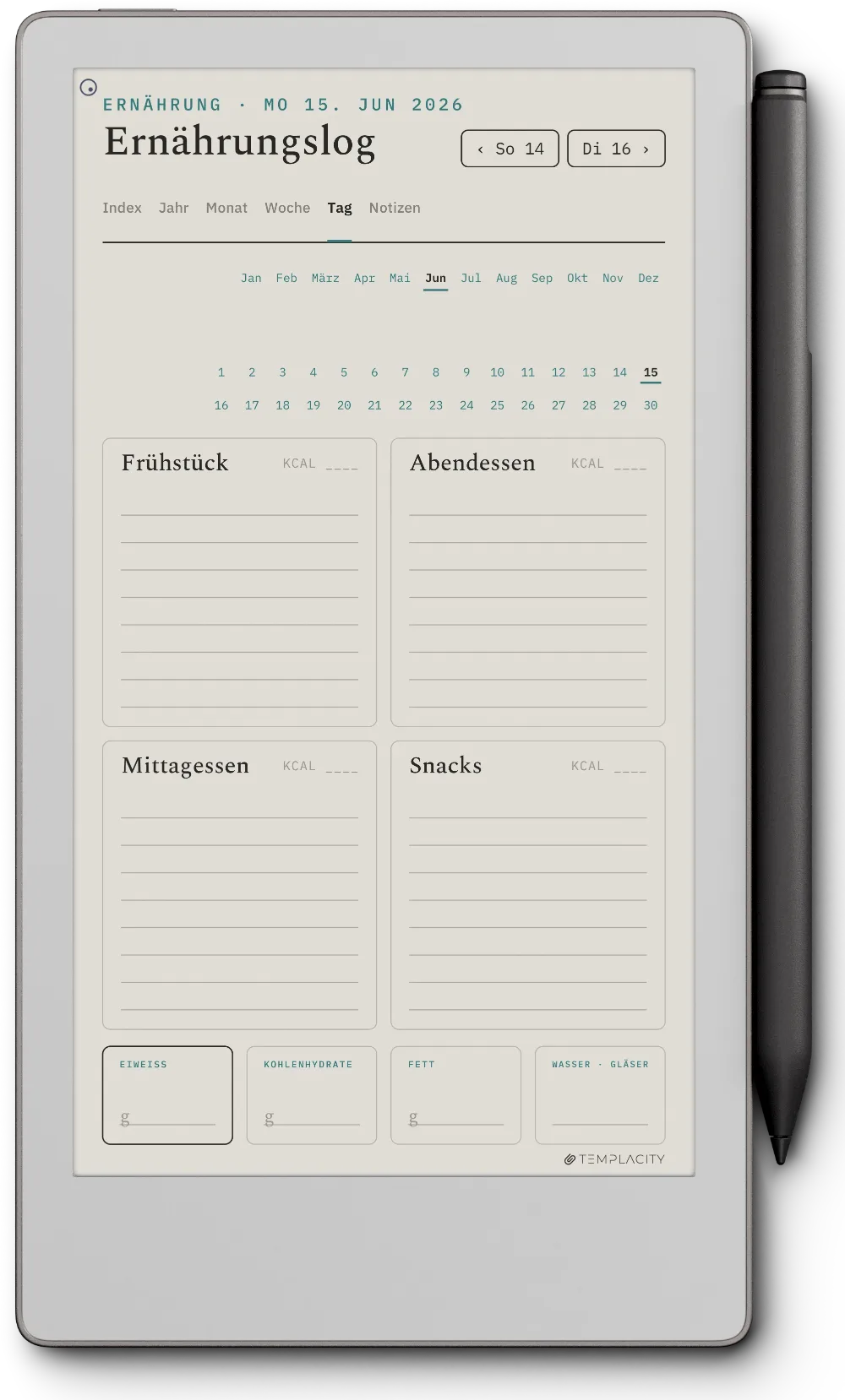 The Planner · Workout reMarkable Paper Pro Move Seite 3
