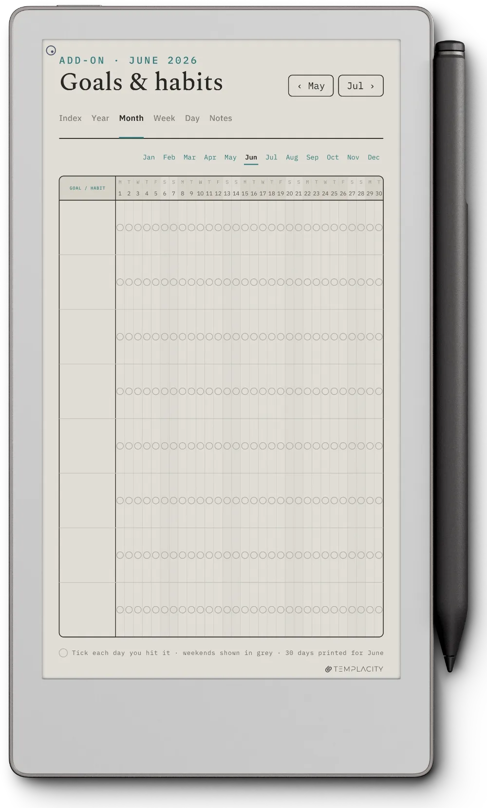 The Planner · Workout reMarkable Paper Pro Move page 5