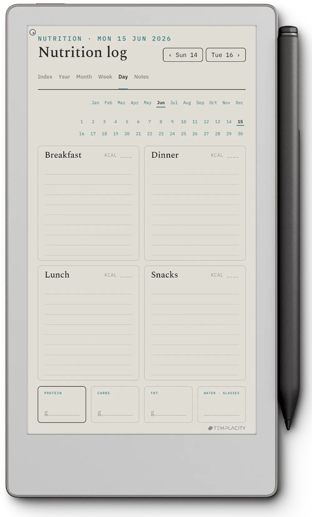 The Planner · Workout reMarkable Paper Pro Move page 3