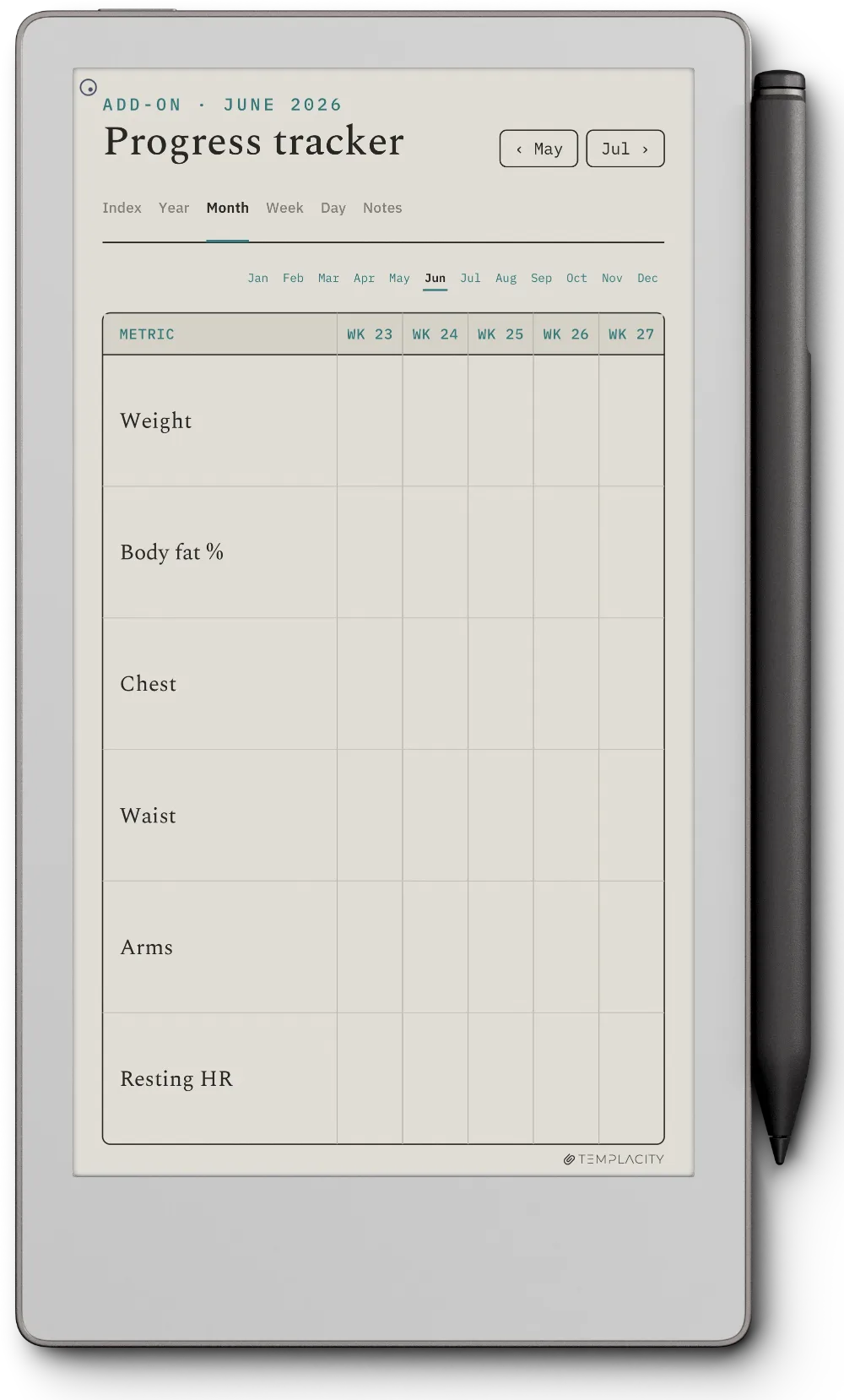 The Planner · Workout reMarkable Paper Pro Move page 4
