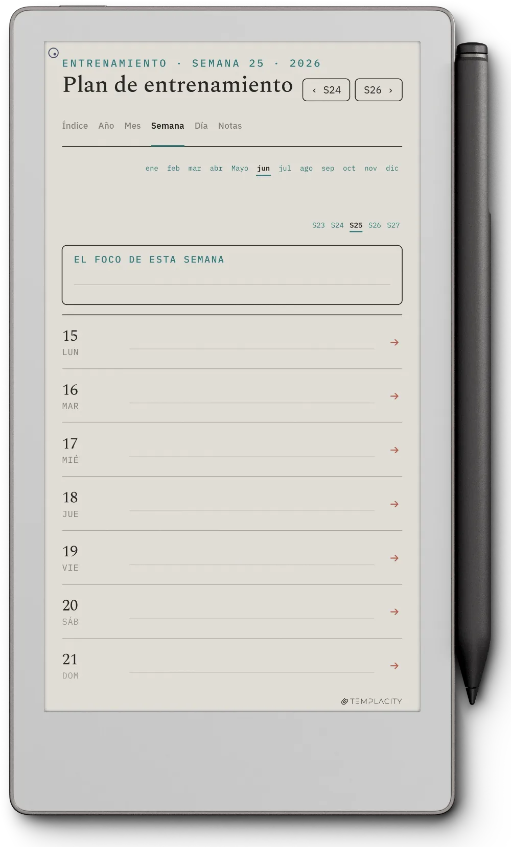 The Planner · Entrenamiento reMarkable Paper Pro Move página 2
