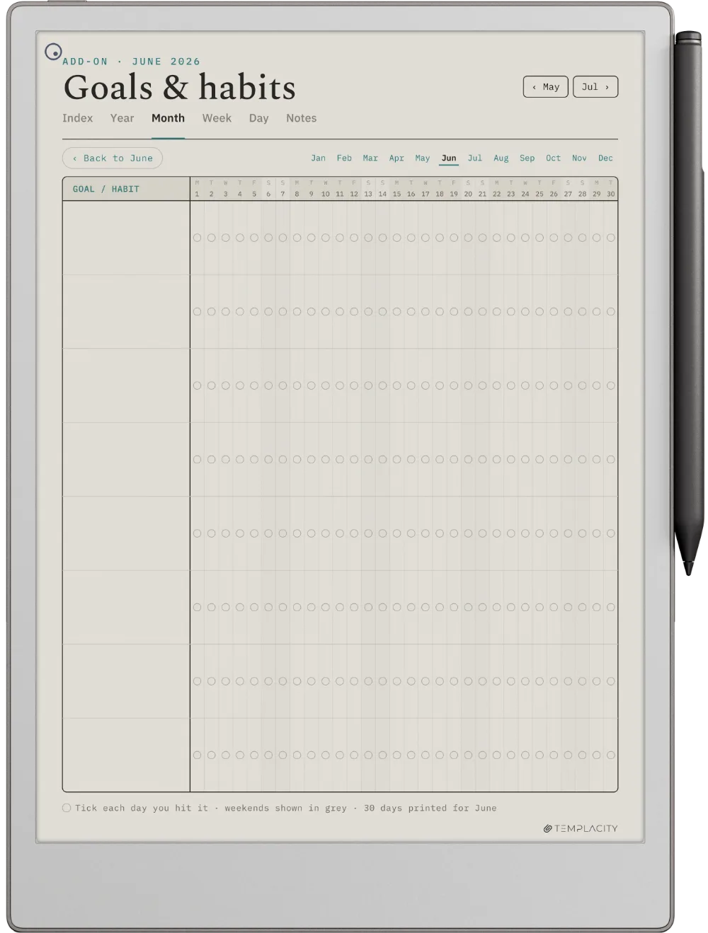 The Planner · Workout reMarkable Paper Pro page 5