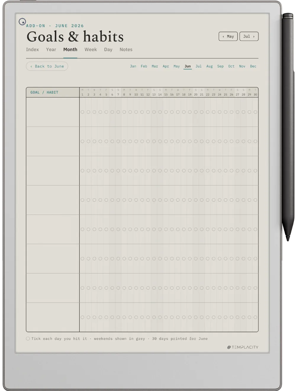 The Planner · Workout reMarkable Paper Pro page 5