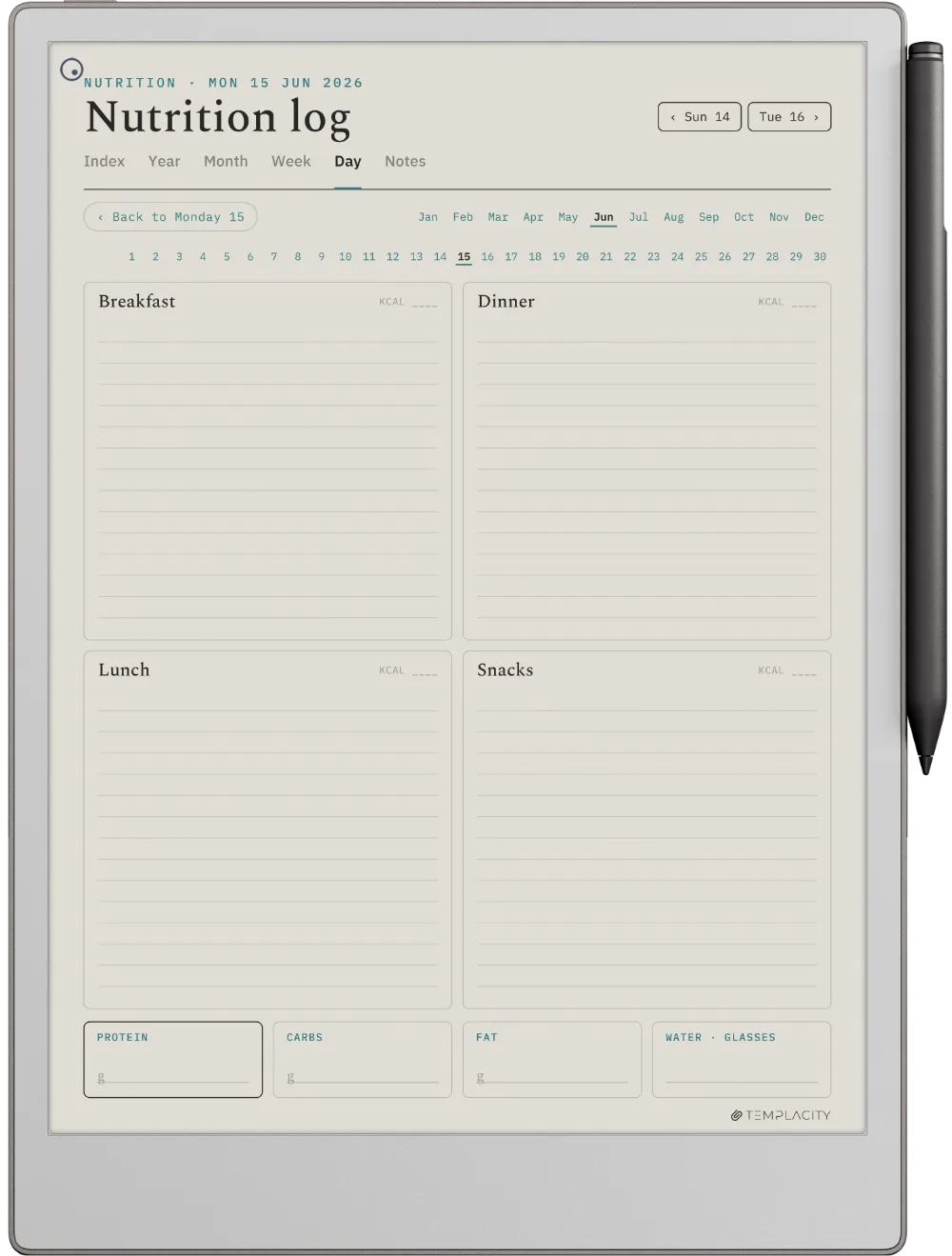 The Planner · Workout reMarkable Paper Pro page 3