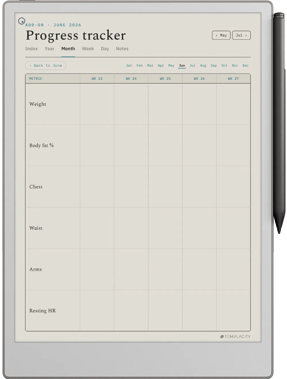 The Planner · Workout reMarkable Paper Pro page 4
