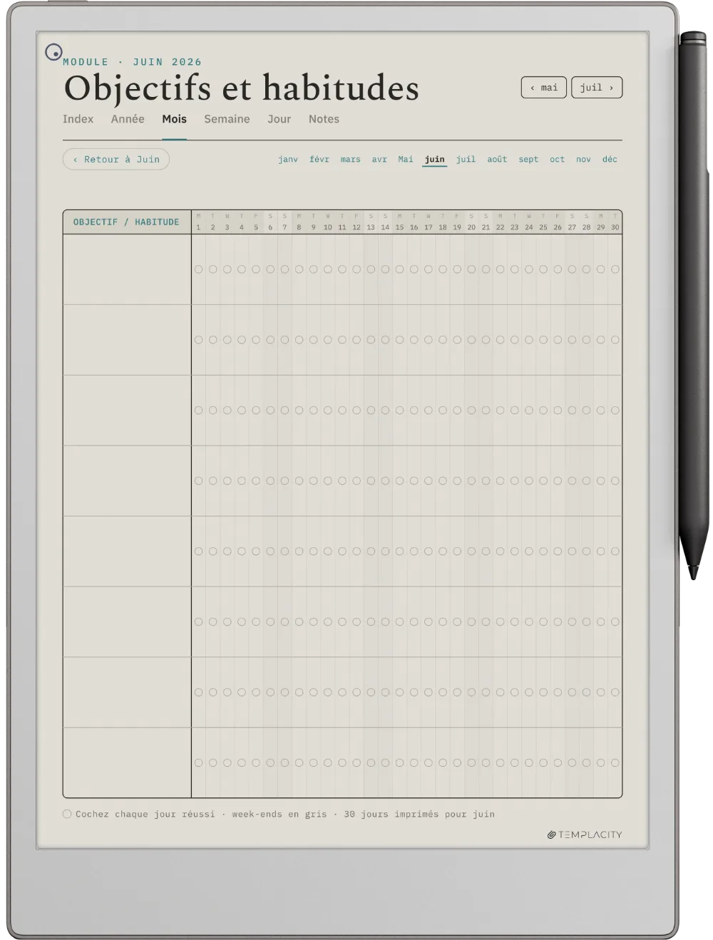 The Planner · Entraînement reMarkable Paper Pro page 5