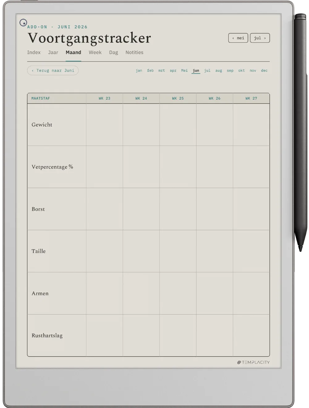 The Planner · Workout reMarkable Paper Pro pagina 4