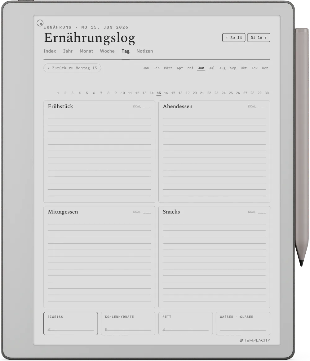 The Planner · Workout reMarkable Paper Pure Seite 3