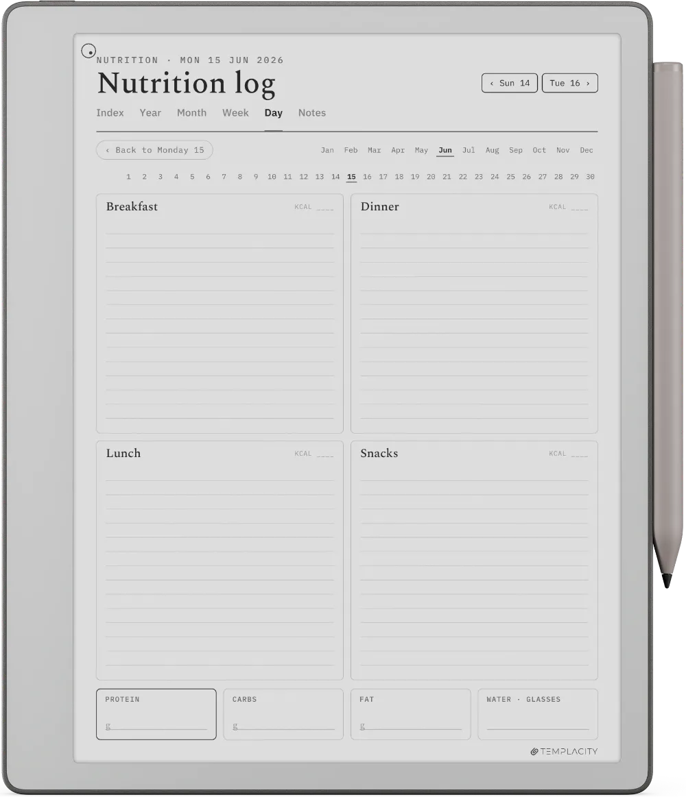 The Planner · Workout reMarkable Paper Pure page 3