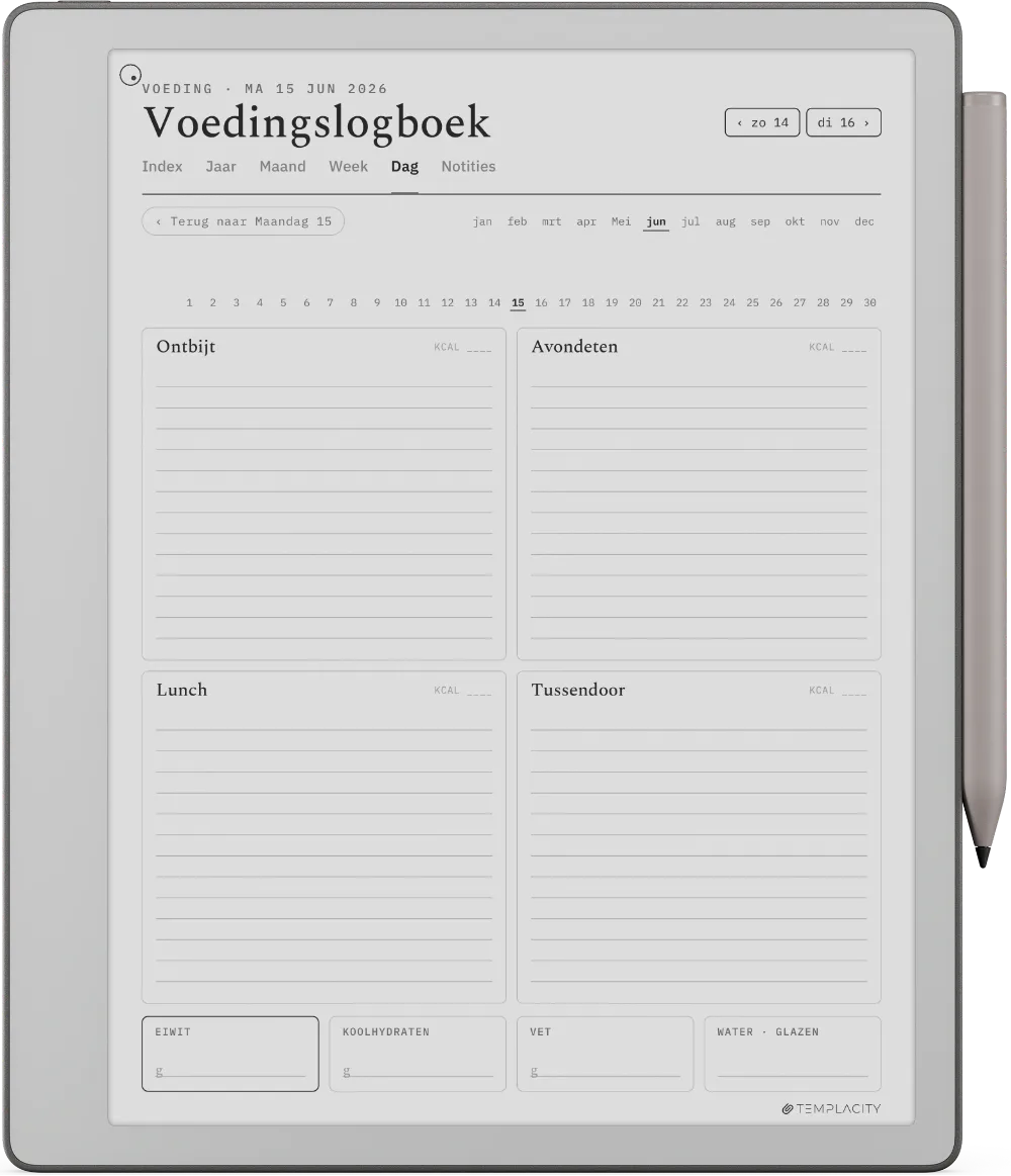 The Planner · Workout reMarkable Paper Pure pagina 3