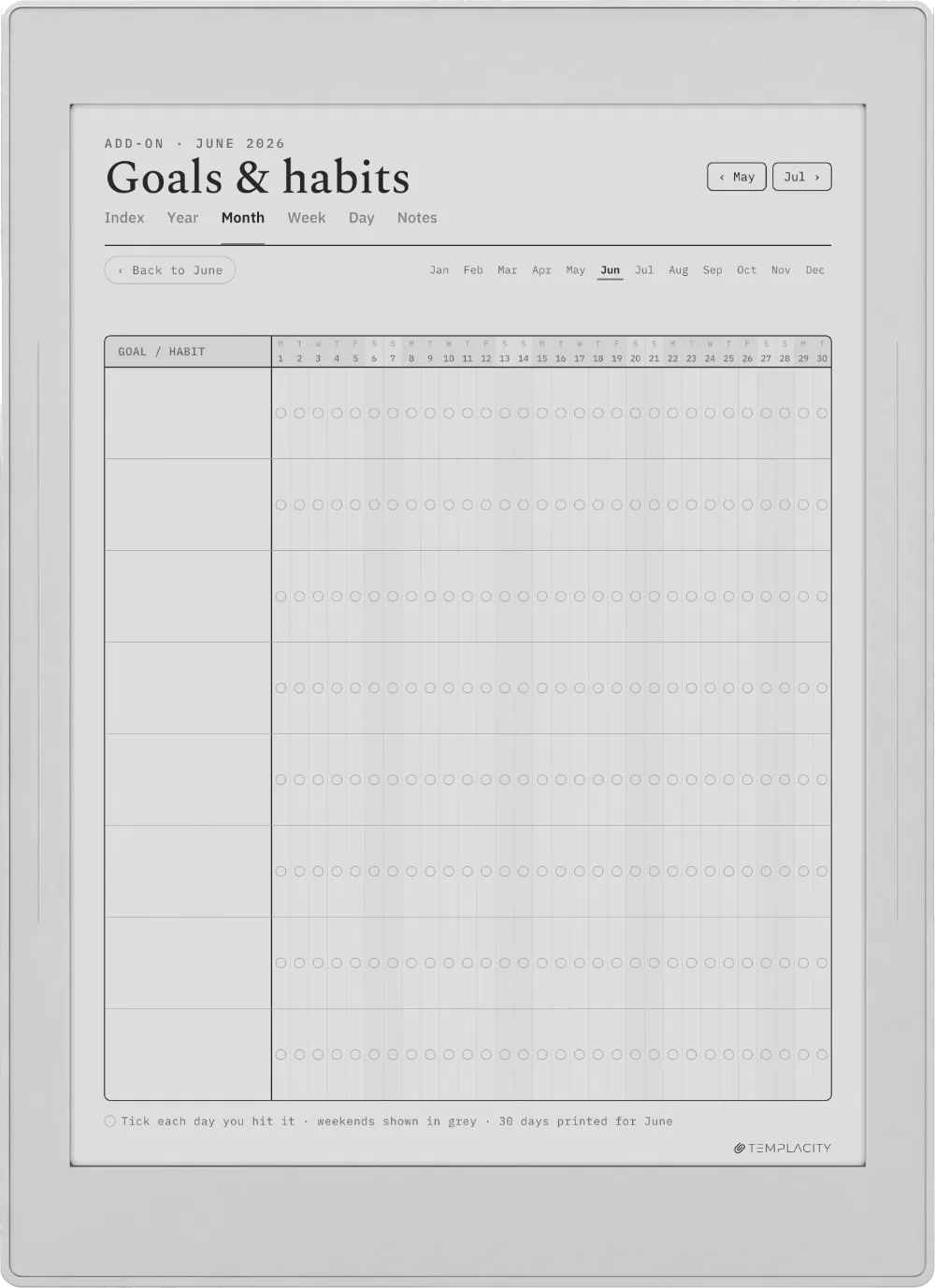 The Planner · Workout Supernote Nomad page 5
