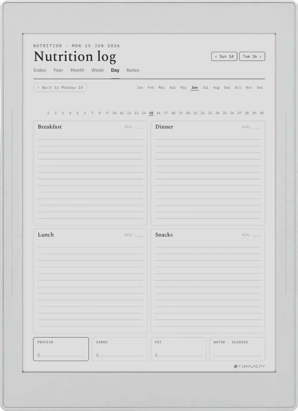 The Planner · Workout Supernote Nomad page 3