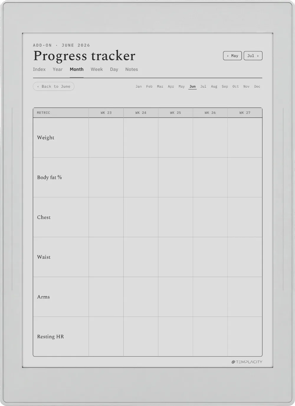 The Planner · Workout Supernote Nomad page 4