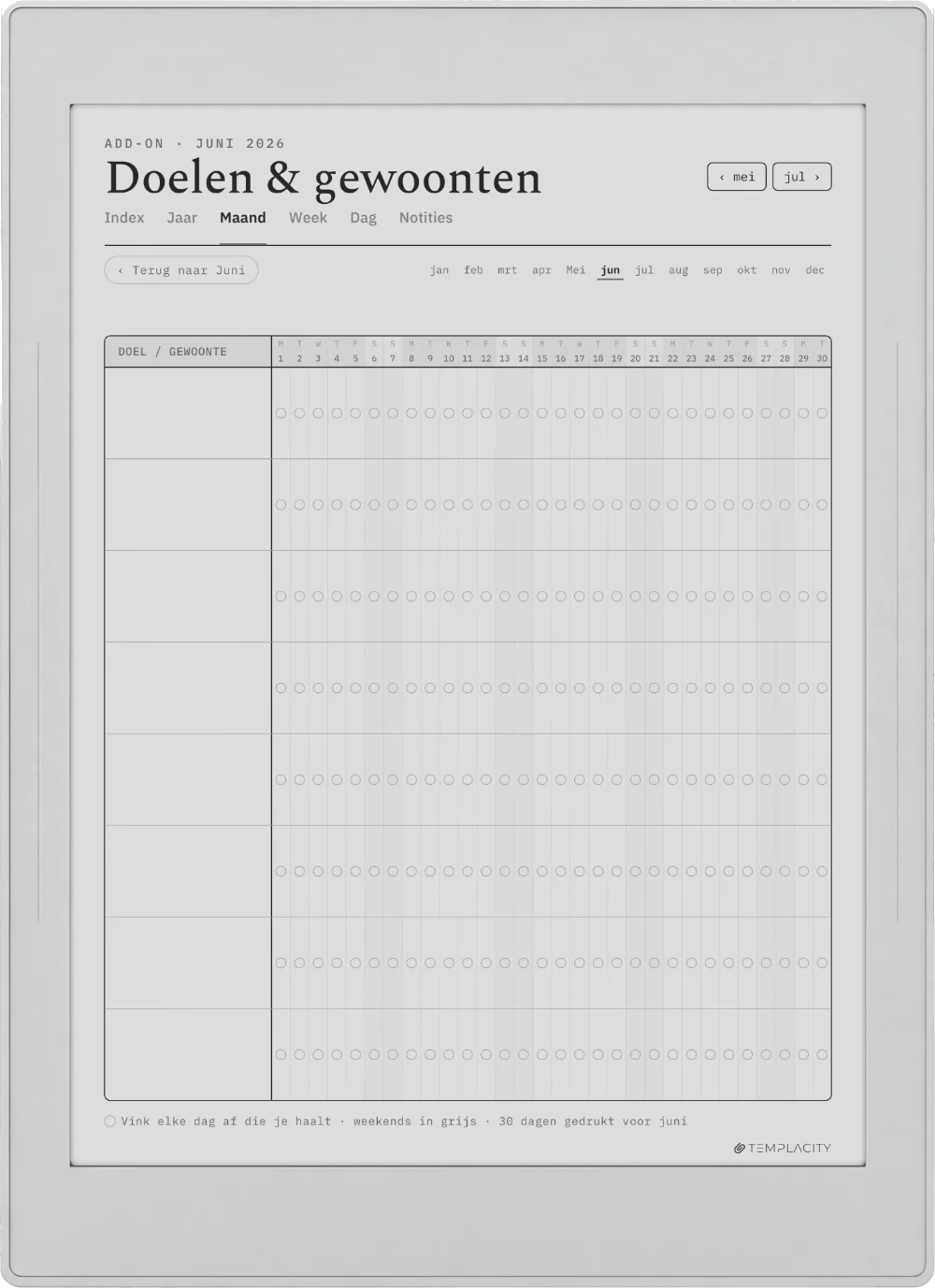 The Planner · Workout Supernote Nomad pagina 5