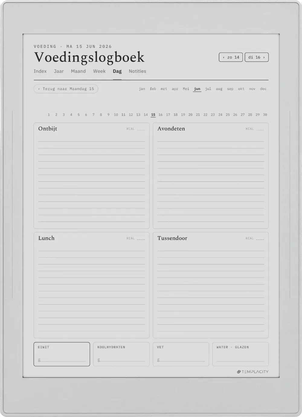 The Planner · Workout Supernote Nomad pagina 3