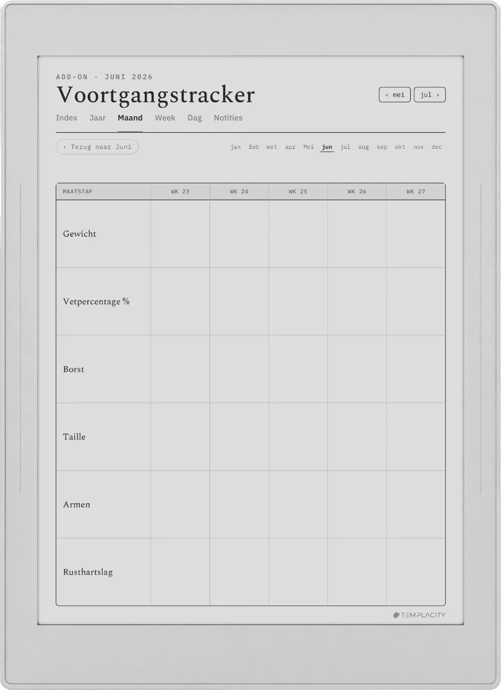 The Planner · Workout Supernote Nomad pagina 4