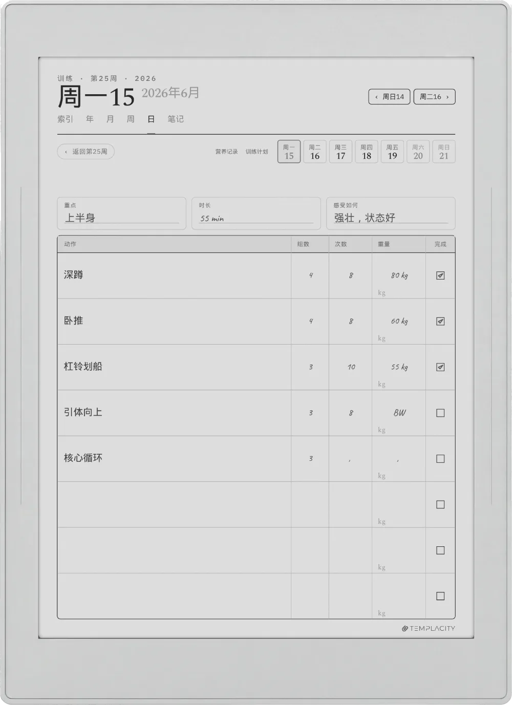 Supernote Nomad 上的规划本