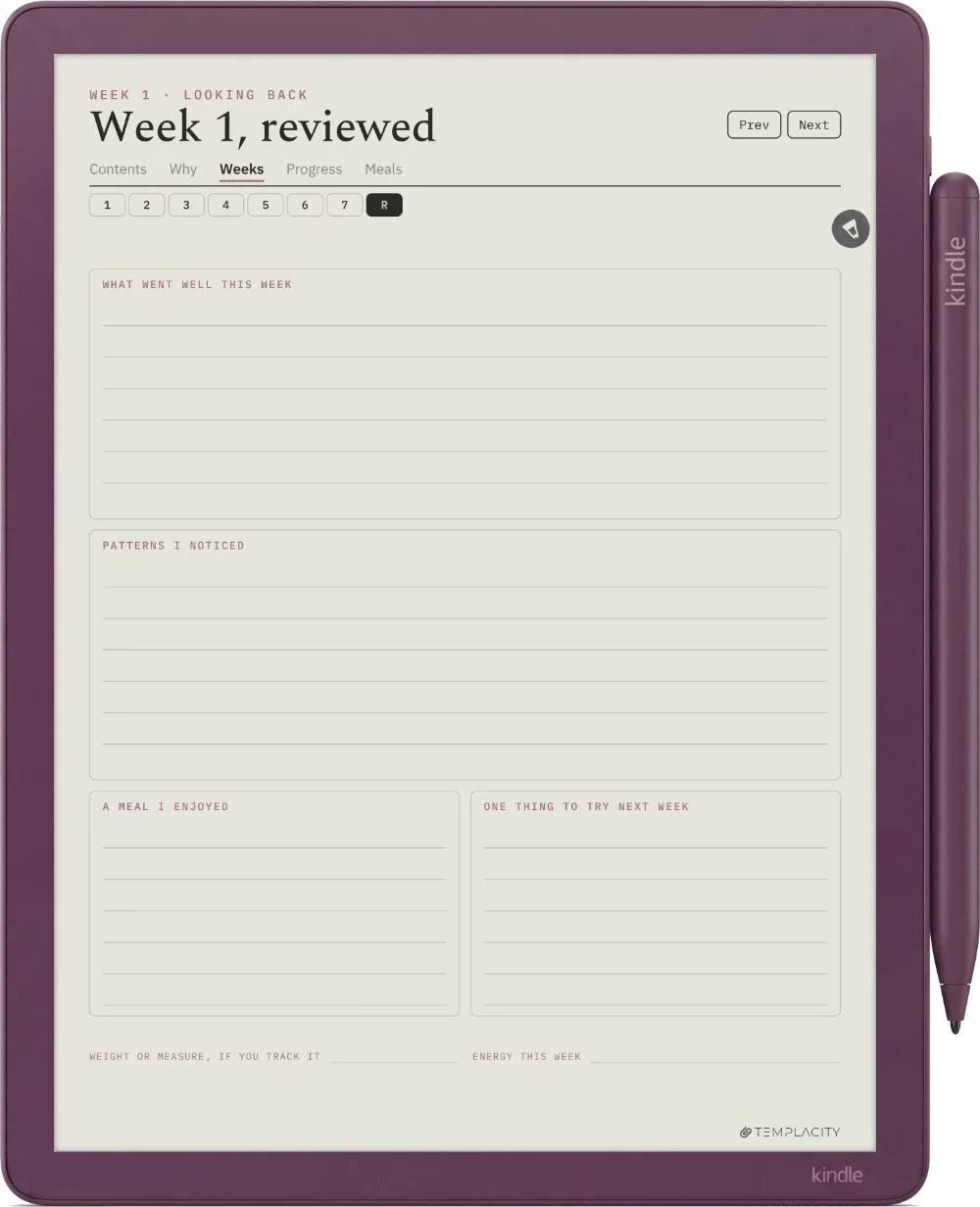 The Food Diary Kindle Scribe Colorsoft página 7