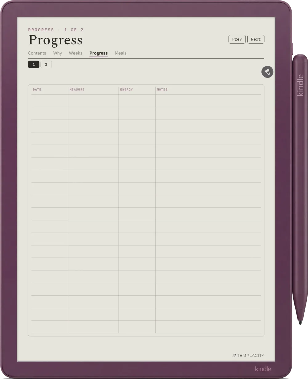 Le journal alimentaire Kindle Scribe Colorsoft page 8