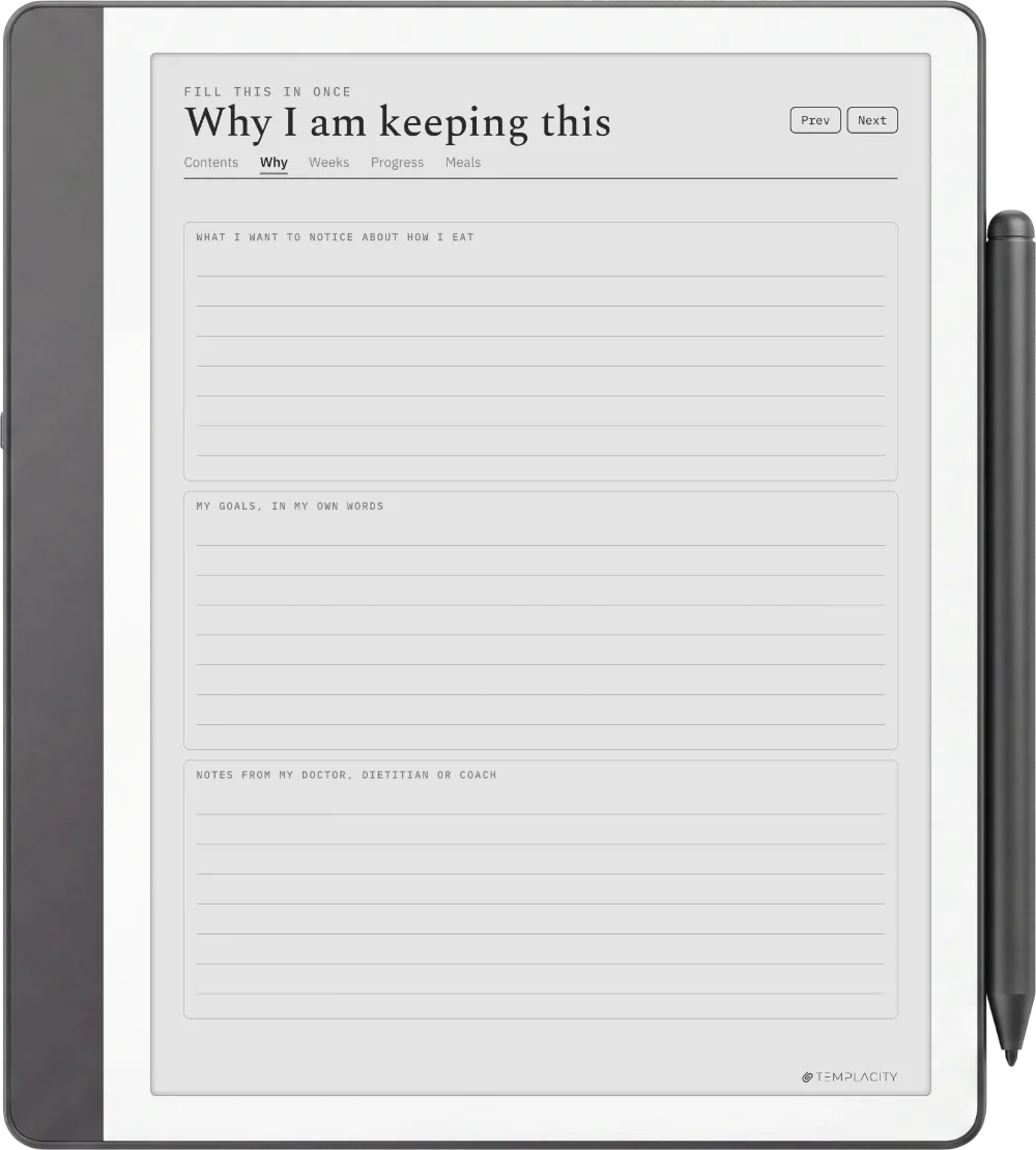 The Food Diary Kindle Scribe page 10