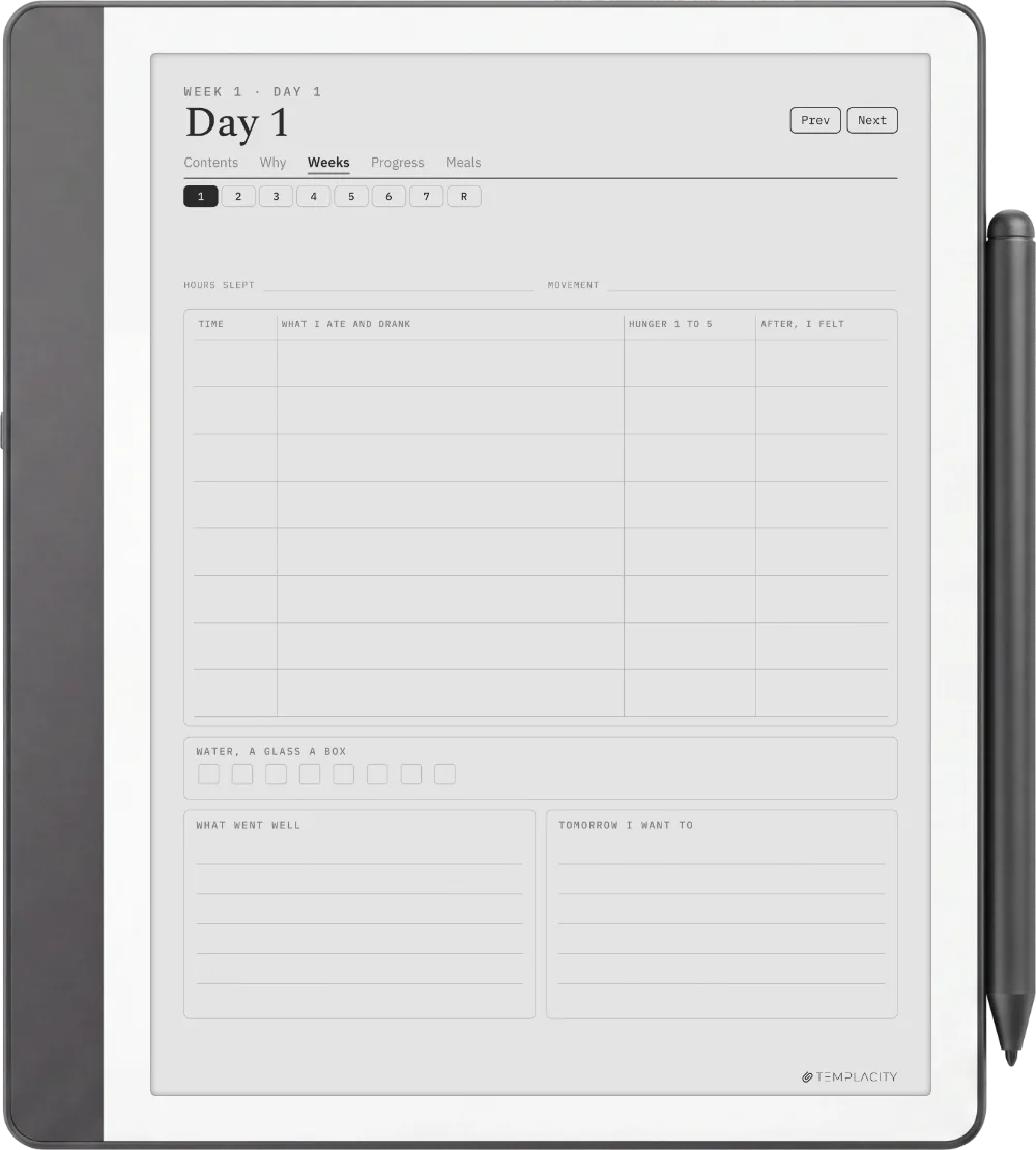 The Food Diary Kindle Scribe page 6