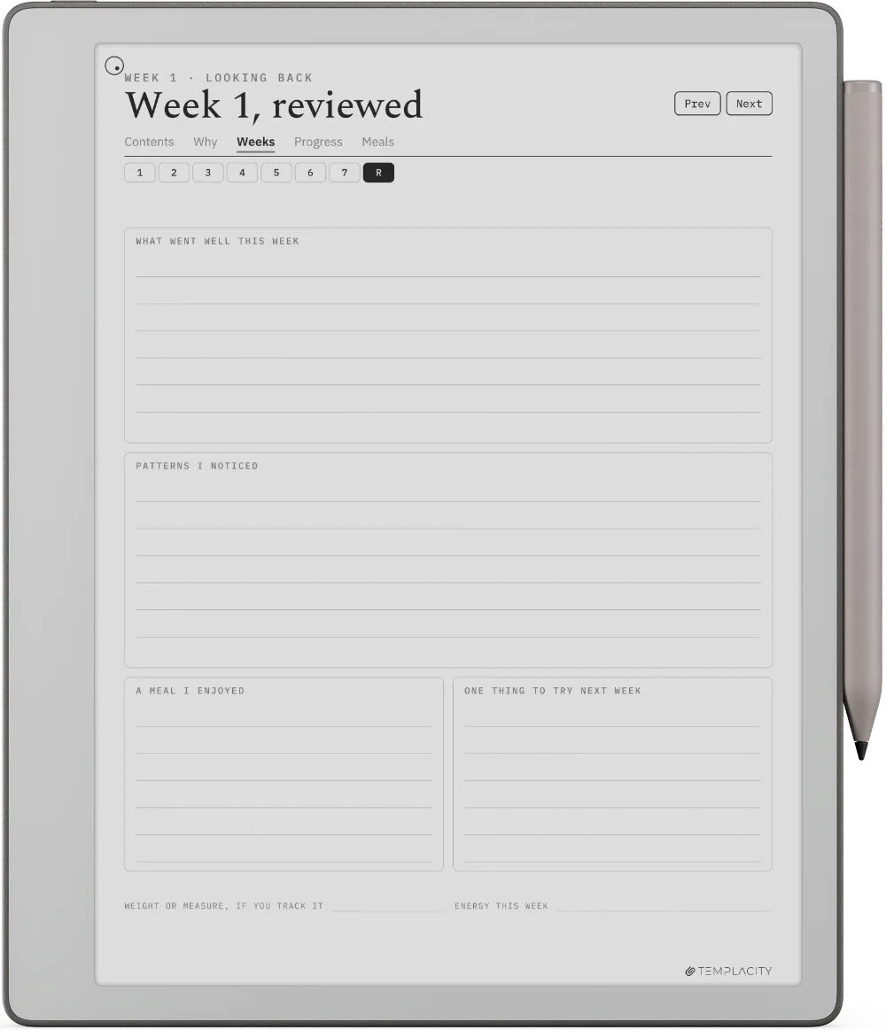 The Food Diary reMarkable Paper Pure página 7