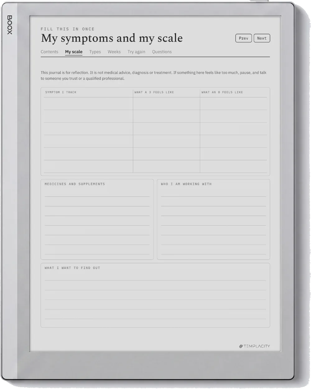 The Food & Symptom Diary Boox Go 10.3 Seite 10