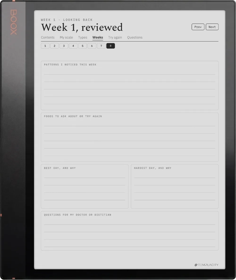 The Food & Symptom Diary Boox Note Air 3 page 7