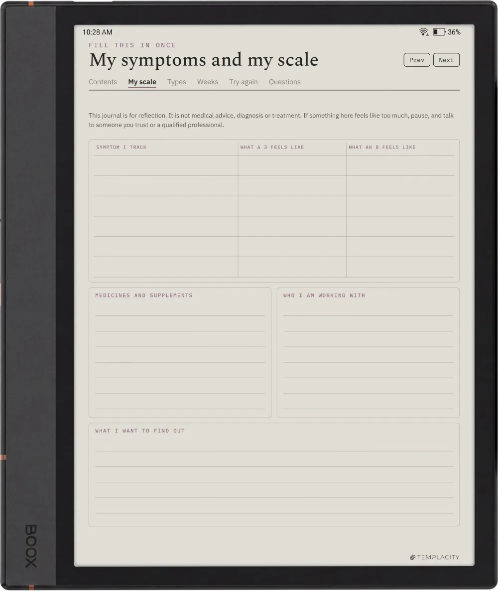 The Food & Symptom Diary Boox Note Air4 C page 10