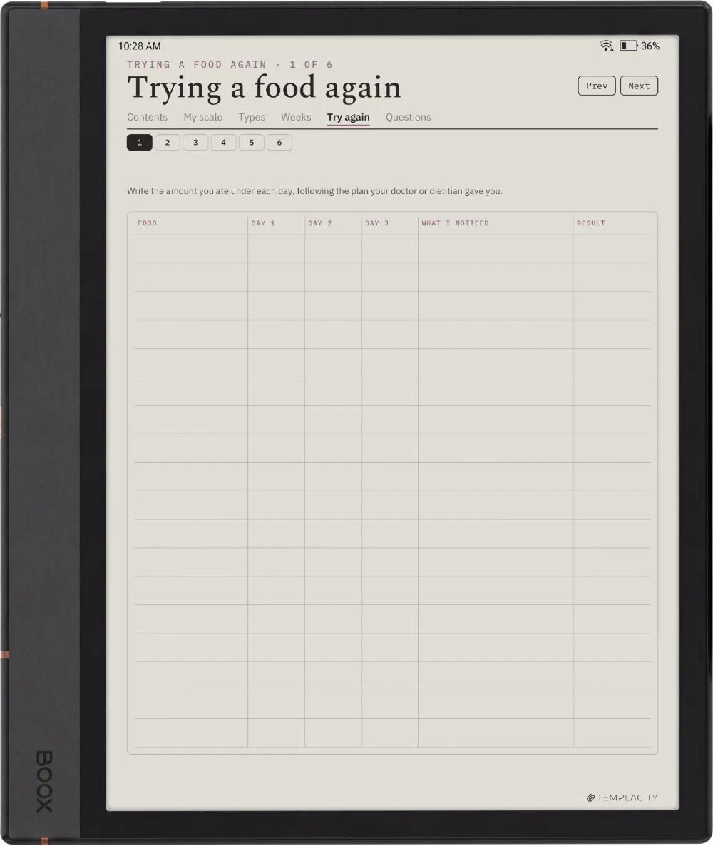 The Food & Symptom Diary Boox Note Air4 C Seite 8