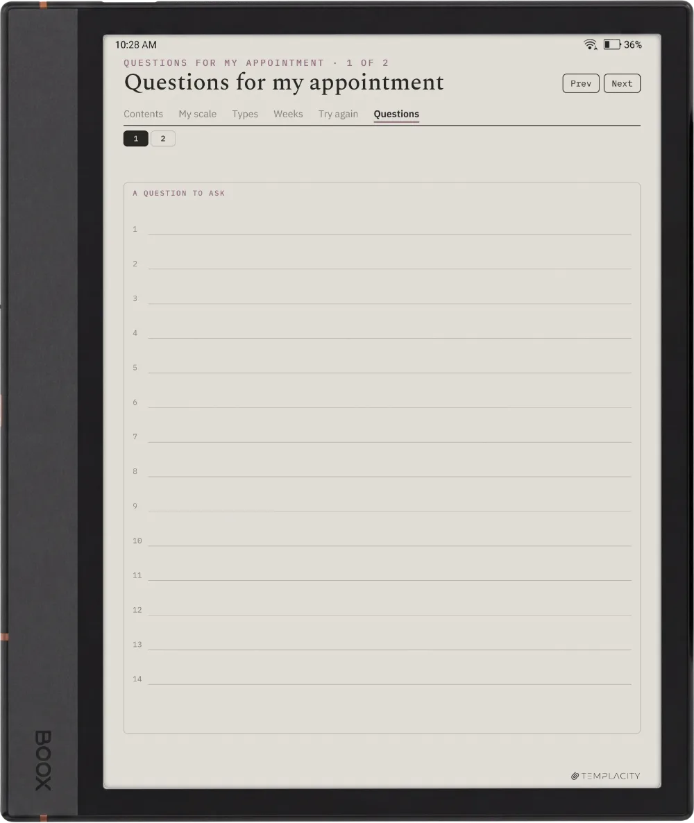 The Food & Symptom Diary Boox Note Air4 C page 9
