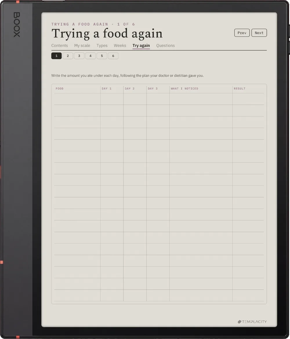 The Food & Symptom Diary Boox Note Air5 C page 8