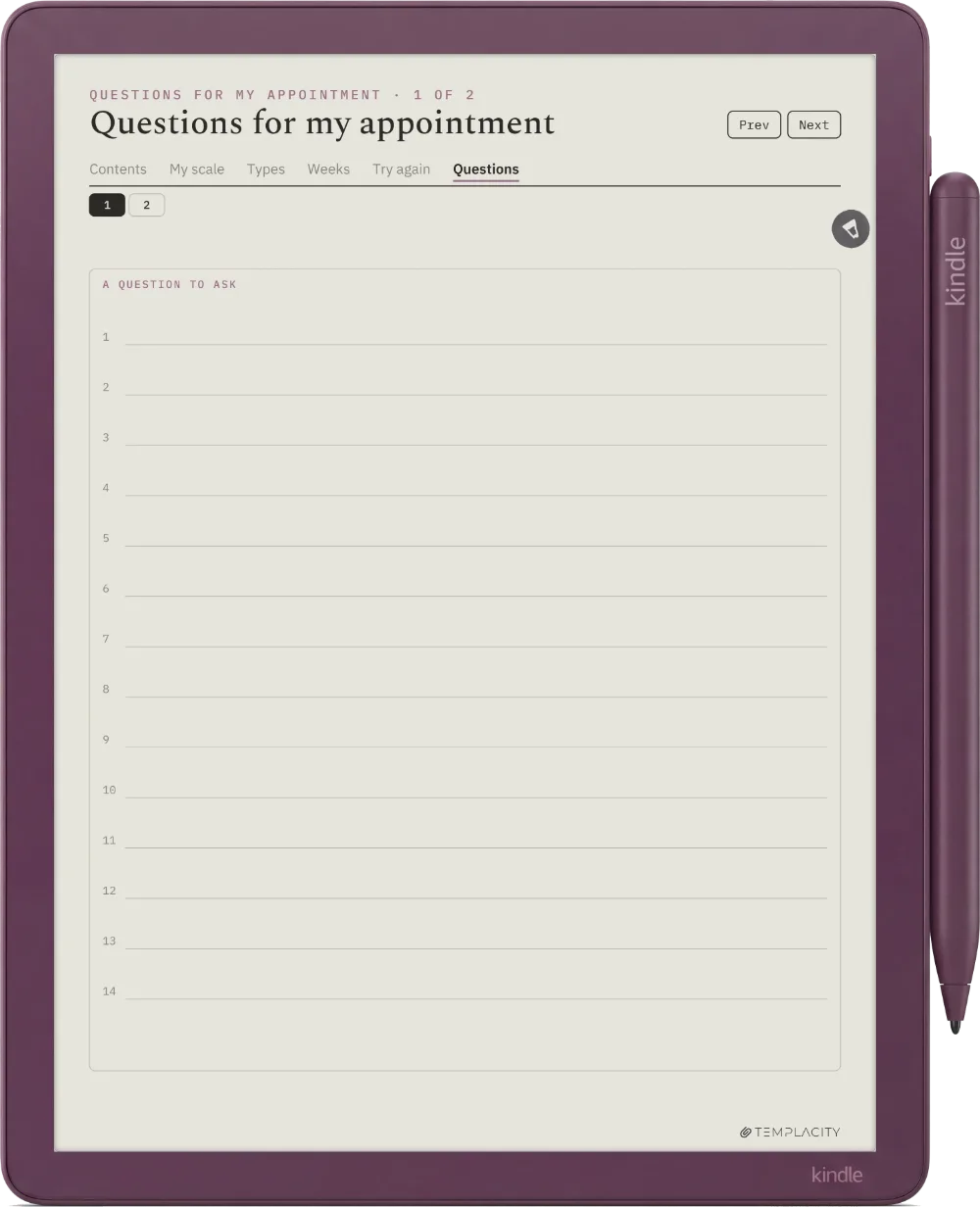 饮食与症状日记 Kindle Scribe Colorsoft 第 9 页