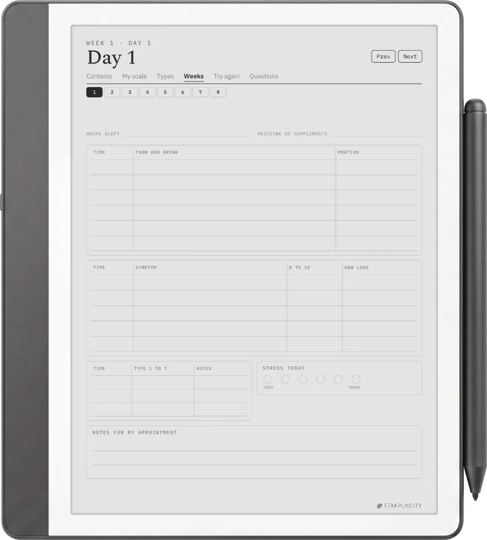 饮食与症状日记 Kindle Scribe 第 6 页