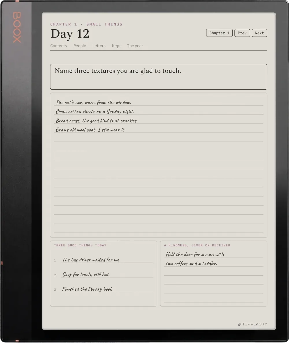 A Year of Gratitude Boox Note Air3 C page 1