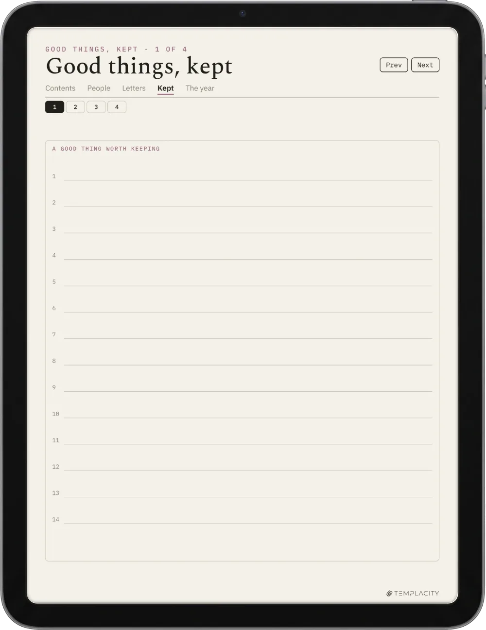 A Year of Gratitude iPad page 10