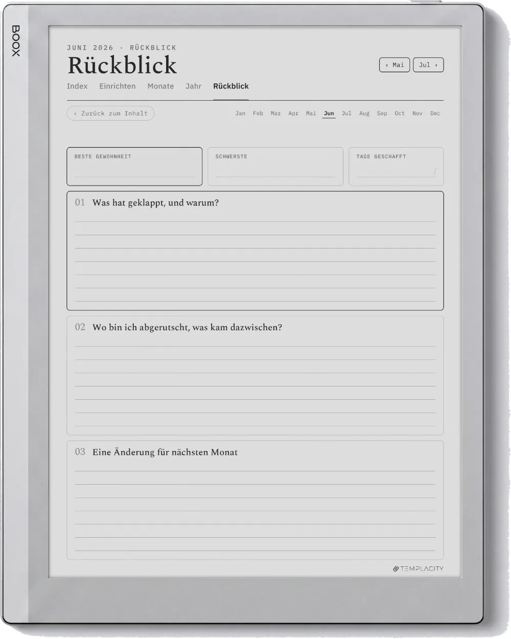 The Planner · Habit Tracker Boox Go 10.3 Seite 5