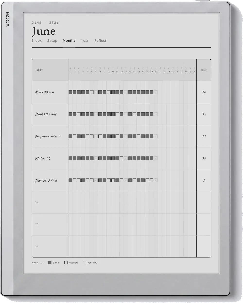 The Planner on the Boox Go 10.3