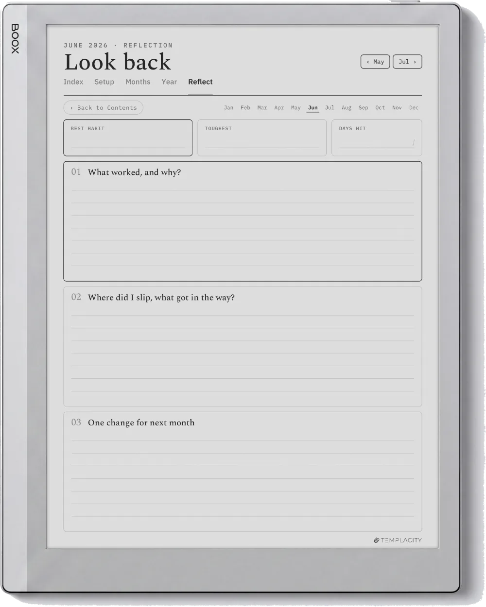The Planner · Habit Tracker Boox Go 10.3 page 5
