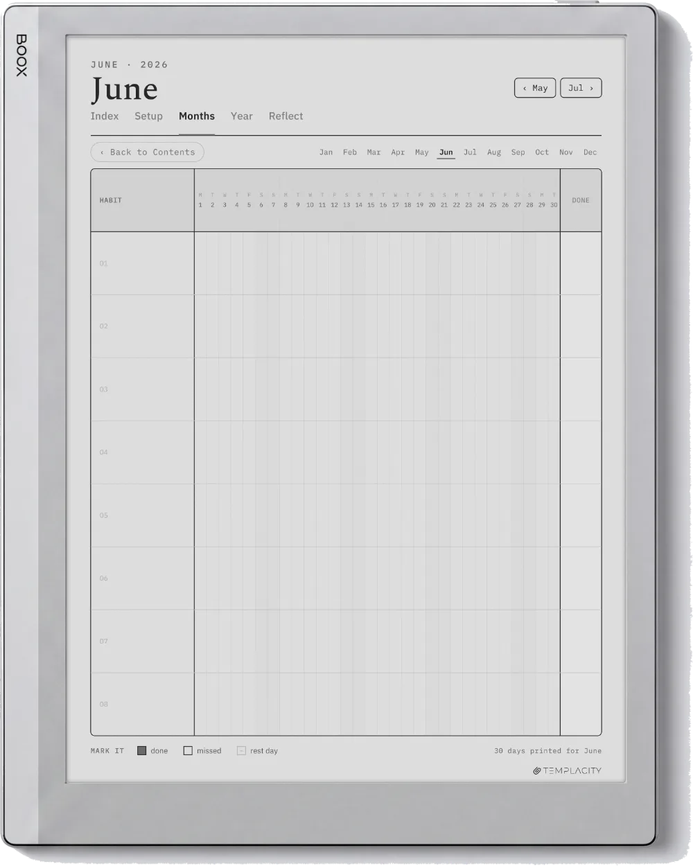 The Planner The Month