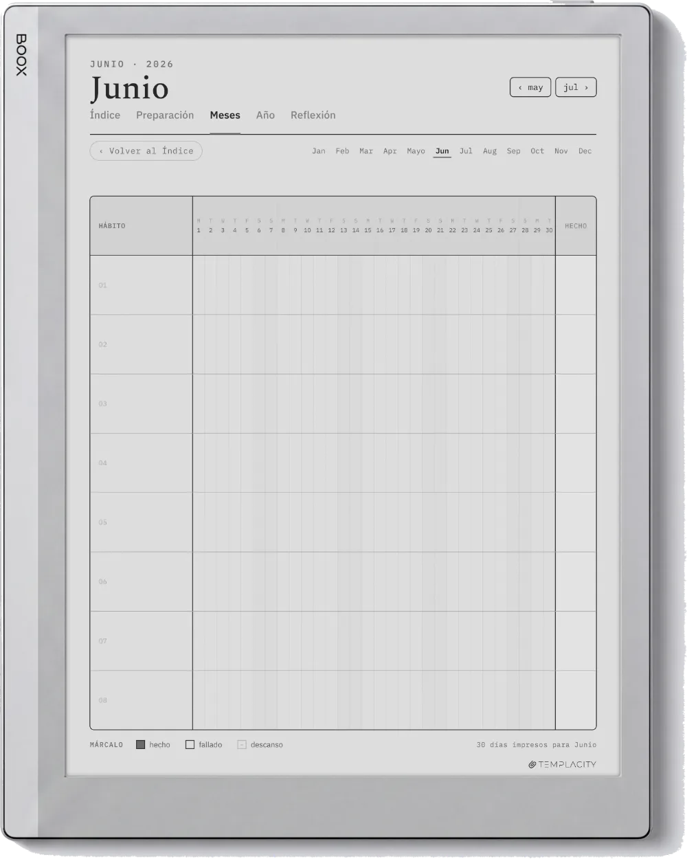 The Planner El mes