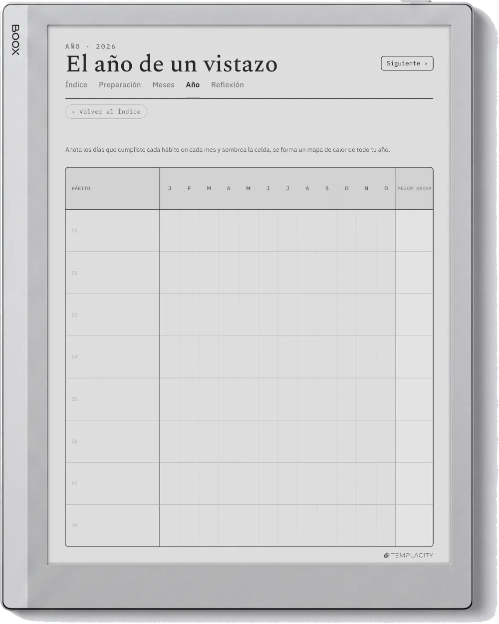 The Planner · Seguimiento de hábitos Boox Go 10.3 página 3