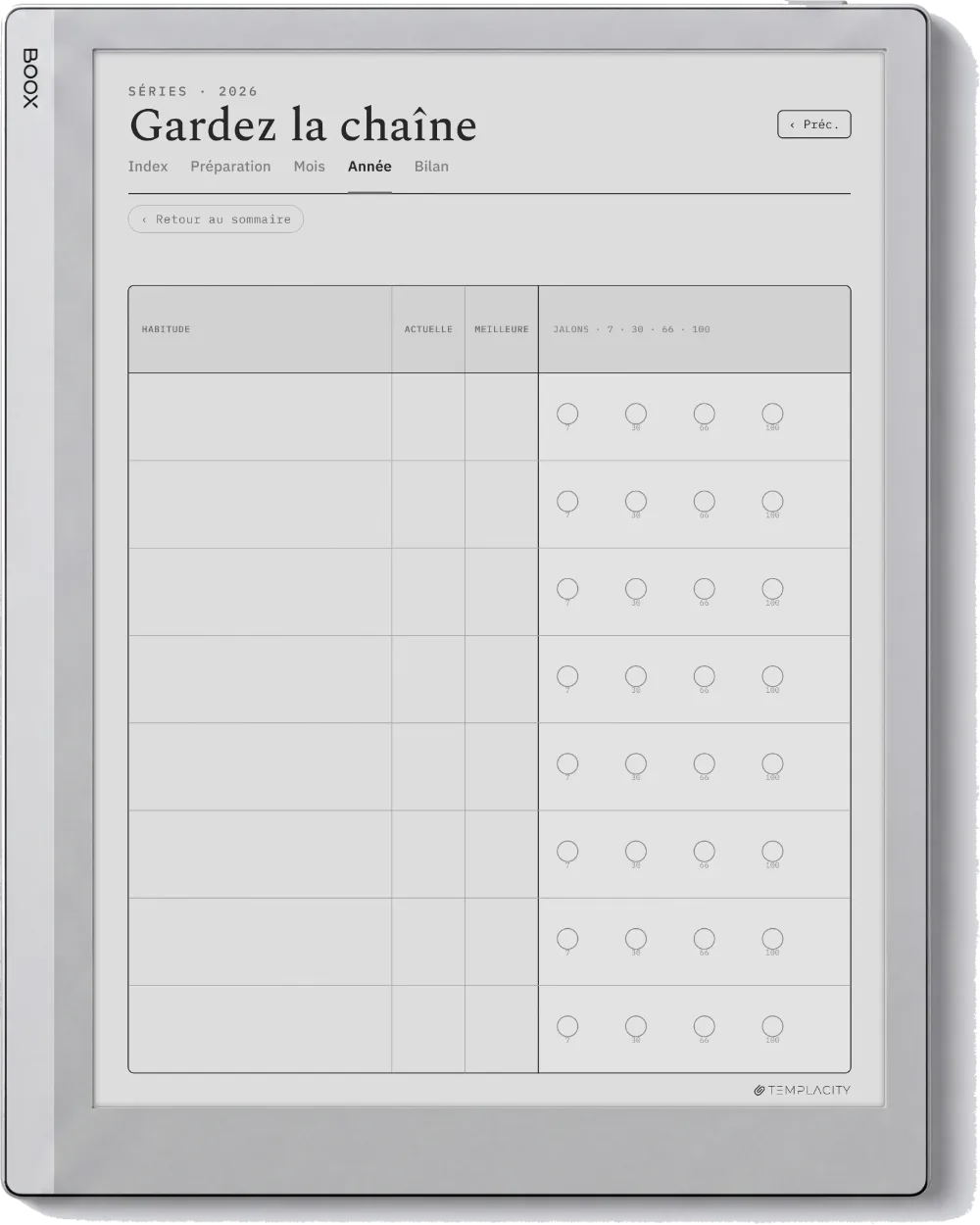The Planner · Habit Tracker Boox Go 10.3 page 2