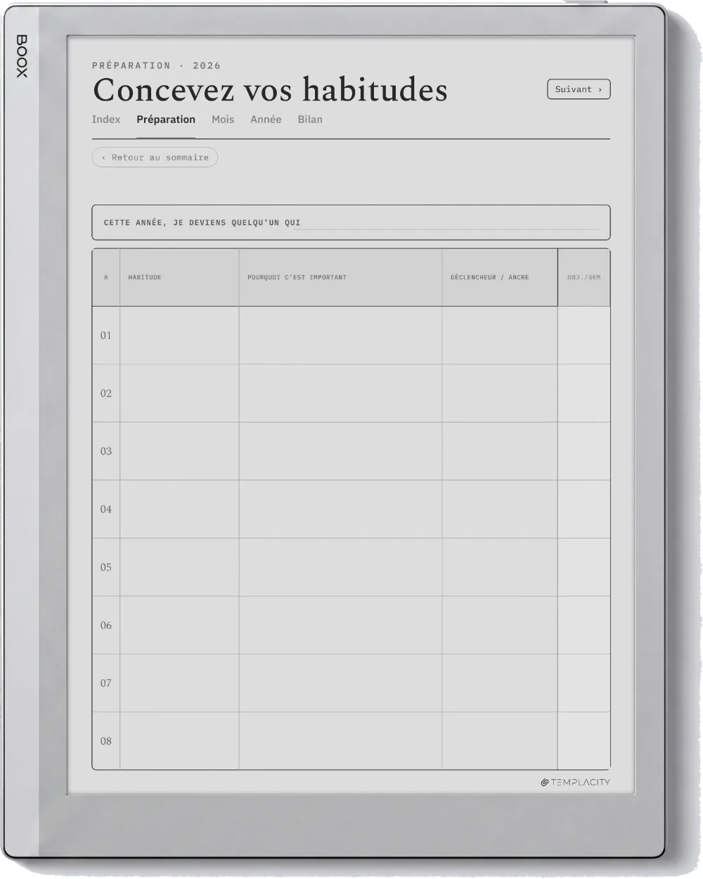 The Planner · Habit Tracker Boox Go 10.3 page 4