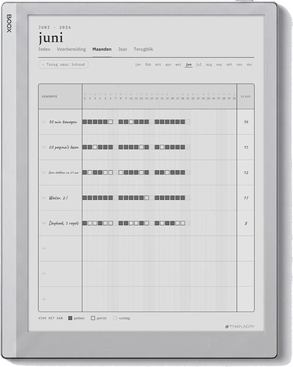 The Planner op de Boox Go 10.3