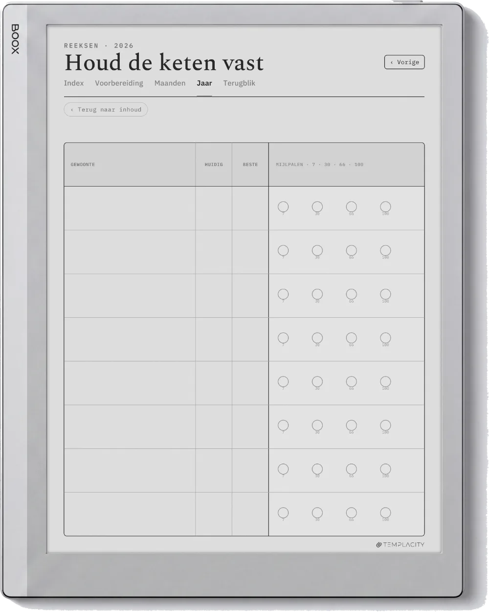 The Planner · Habit Tracker Boox Go 10.3 pagina 2
